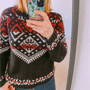 Liz Claiborne lizsport mock turtle neck holiday sweater Medium (petite)